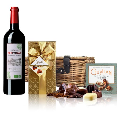 Chateau Peyronat Blaye Cotes de Bordeaux 75cl Red Wine And Chocolates Hamper